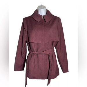The Limited size Medium stunning mulberry red trench style blazer jacket